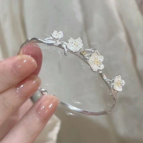 秋冬百搭梅花铃铛中式国风手镯甜美灵动开口手环送女友超仙手饰礼