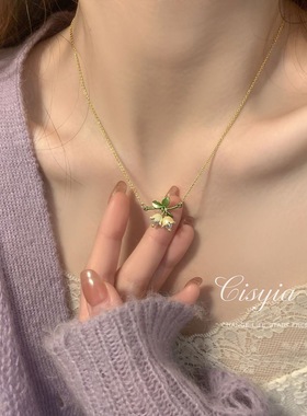 超仙铃兰花项链女小众设计高级感森系清新锁骨链气质时尚百搭颈链