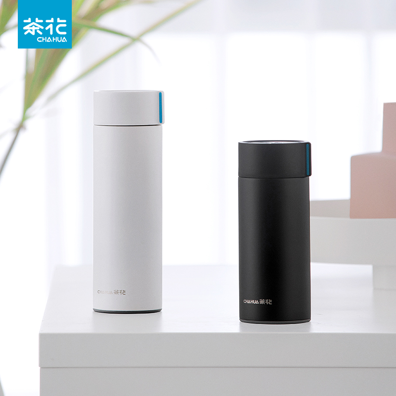 茶花欧铂兹简约纯色不锈钢保温杯