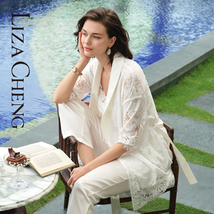 Liza Bridal蕾丝家居服睡衣宽松睡袍晨袍女LL00251 Cheng高光系列