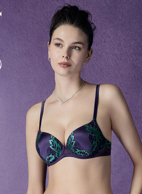 Liza Cheng幻变系列薄款内衣女士双色蕾丝性感聚拢上托文胸LB0991