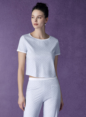 LizaCheng自然盛境系列全棉家居服套装丝光棉LOGO纯棉睡衣LL00231