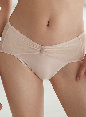 【钻石系列】Liza Cheng网纱内裤舒适性感包臀中腰三角裤女L29881