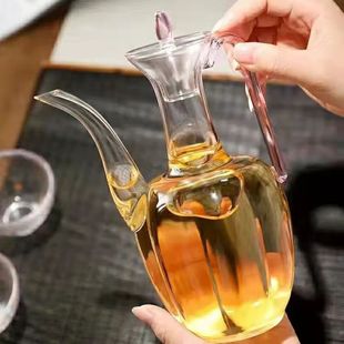 仿宋壶玻璃小茶壶透明泡绿茶执壶功夫茶具茶壶泡茶器家用贵妃酒壶