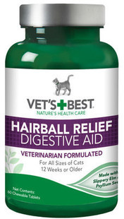 美国进口绿十字猫草片VET BEST化毛片宠物保健品保护肠胃去排毛