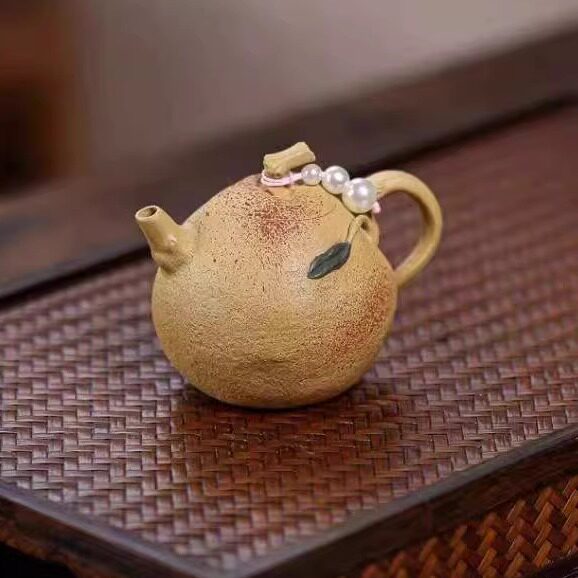 向美宜兴原矿紫砂橘子壶精品仿生橘子紫砂壶手工泡茶壶功夫茶具