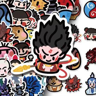 226张oldschool风格 哪吒2贴纸魔童脑海卡通可爱搞笑趣味手账手机