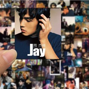60张Jay周杰伦范特西头文字D专辑电影封面贴画手机壳装 饰防水贴纸