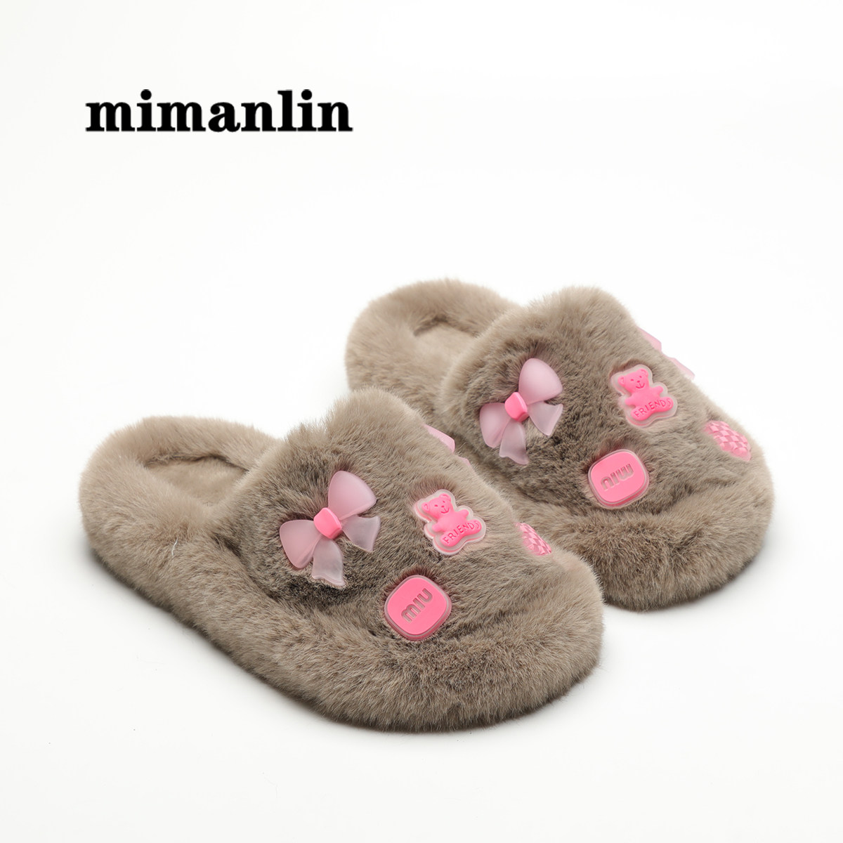 厚底包头毛毛拖鞋女外穿秋冬季2023新款防滑软底办公室保暖棉拖鞋,女鞋,一字拖,淘宝优惠券,粉丝福利购,淘宝优惠卷