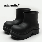 百搭雨鞋 网红大头丑萌雨靴子 中筒水靴时尚 女外穿厚底夏季 防滑水鞋