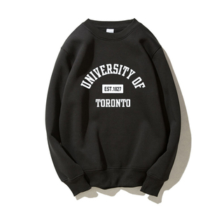 加拿大多伦多大学TORONTO校园套头圆领加绒宽松舒适卫衣 男女同款