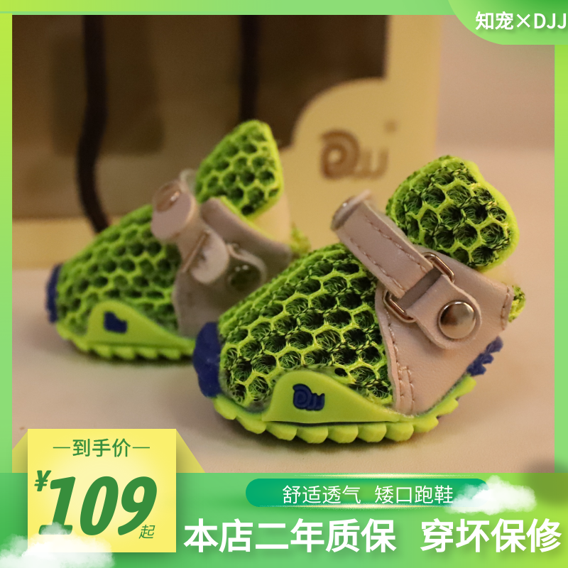 DJJ狗狗鞋子矮口跑鞋中小型犬柯基泰迪法斗网鞋夏天透气凉鞋四只