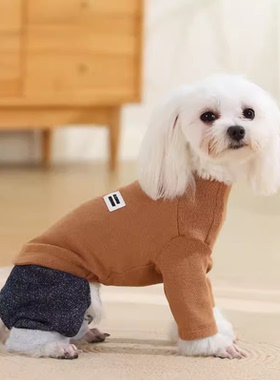 丑丑新款春秋小狗衣服慕斯羊绒针织衫小型犬四脚衣服泰迪博美比熊