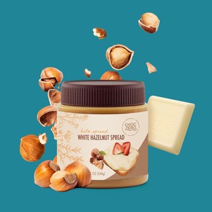 生酮酱无糖白巧克力榛子酱Keto White Chocolate Hazelnut Spread
