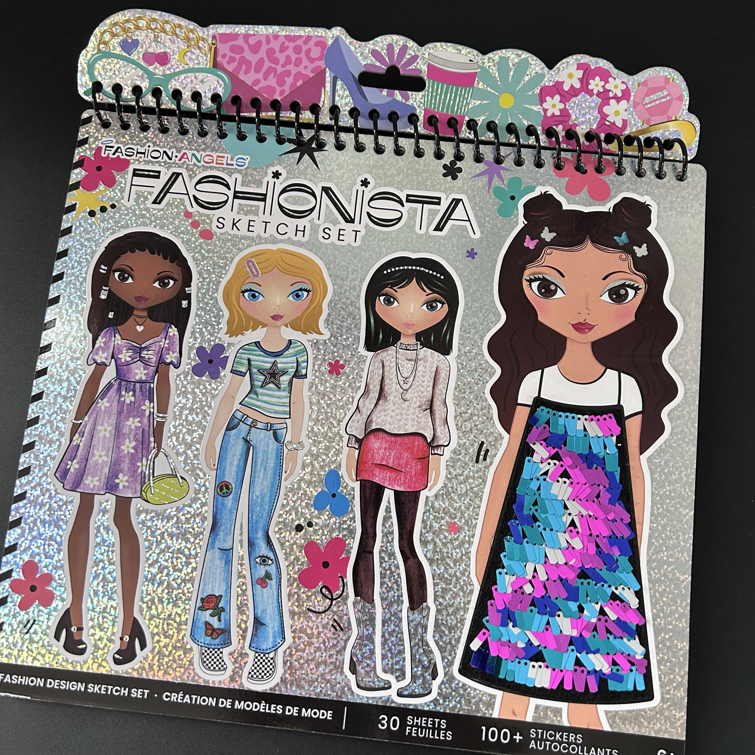 外贸高货儿童换装游戏本贴纸本填色本大本学生奖品女孩装扮书本