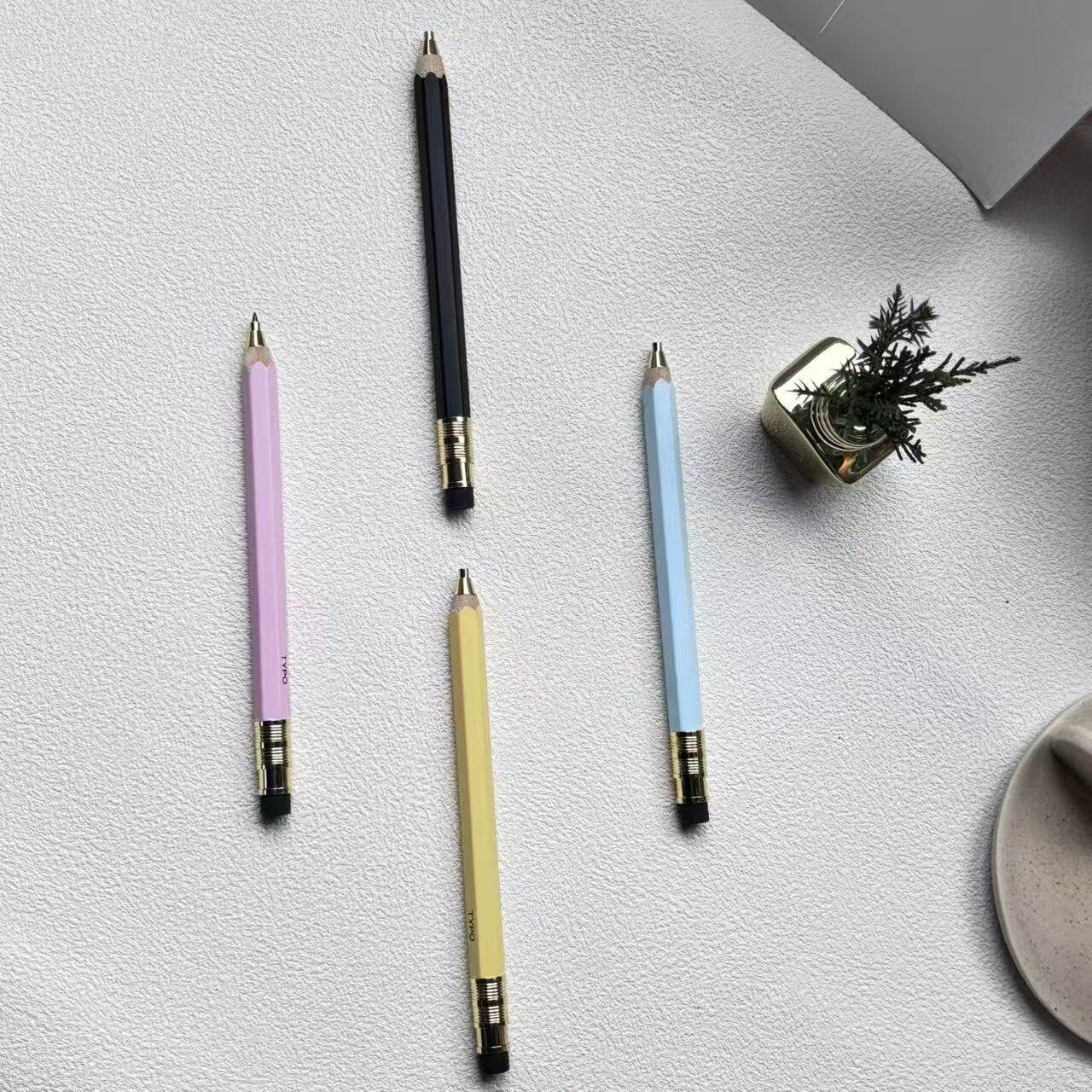 简约高级自动铅笔2.0粗头按动笔芯免削可换芯铅笔学生文具用品