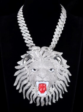 【KOB定制欣赏】狮子头吊坠项链 私人定制 KING OF BLING
