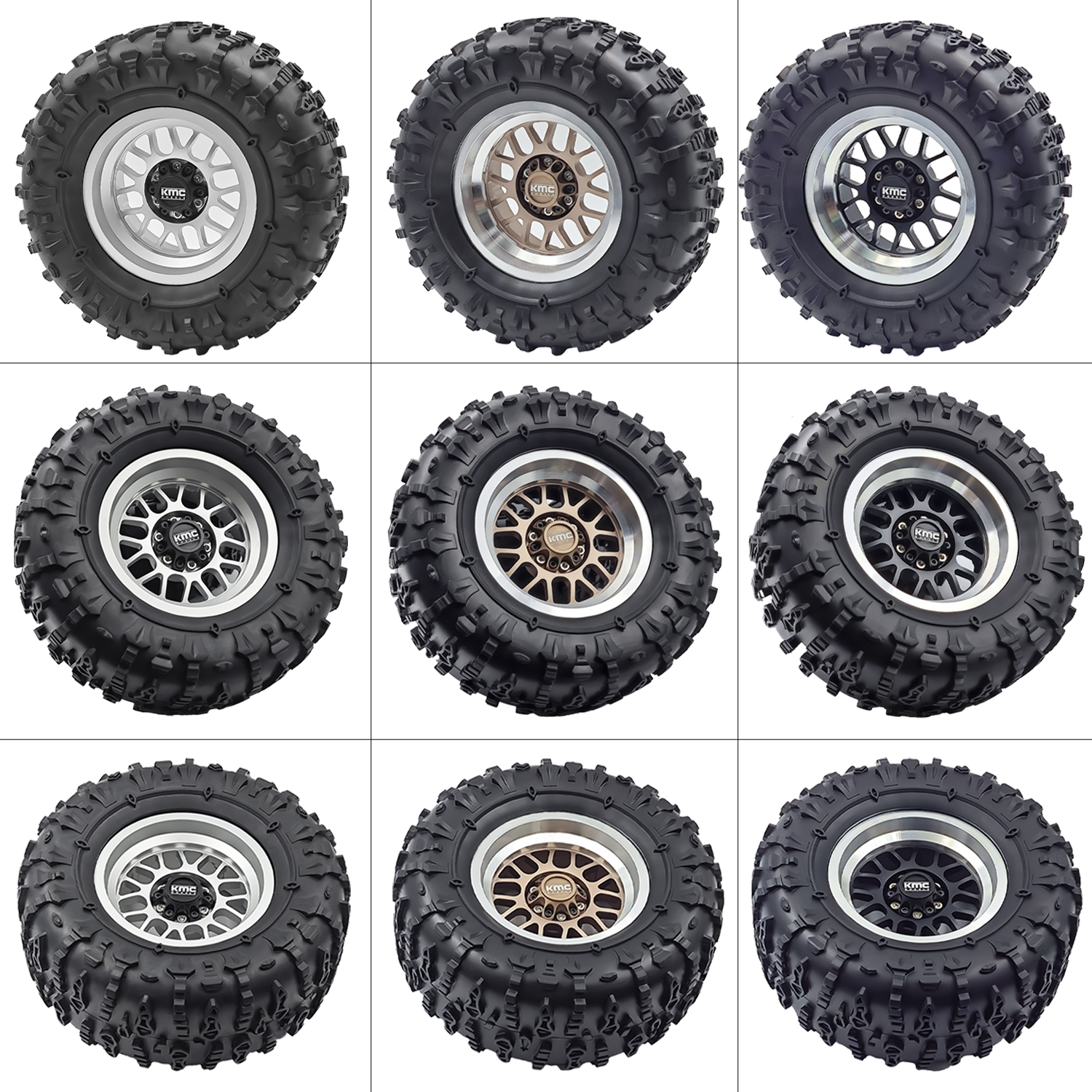 2.6寸仿真KMC金属轮毂 丁基胶JC轮胎 CROSSRC 易控H8H H8P 雷拉洛