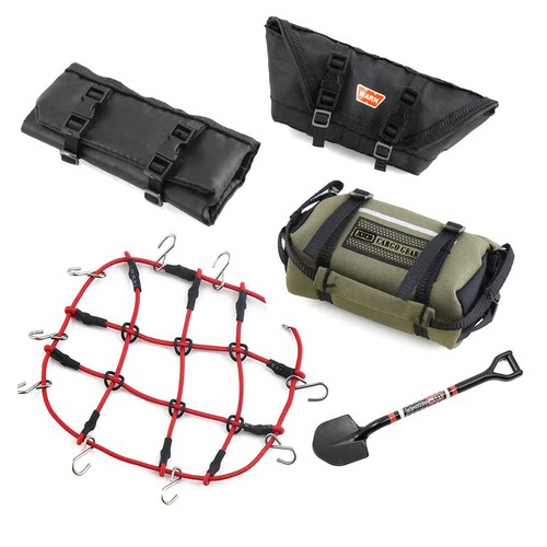 1/18 TRX4-M SCX24 路虎 烈马 行李包 行李网 铁铲 睡袋 装饰件