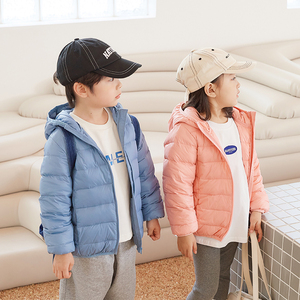 拉比官方旗舰店反季儿童轻薄羽绒服男童女童2024新款轻便宝宝男款