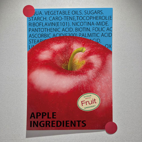 APPLE 水果时尚美食海报清新治愈房间卧室咖啡店餐厅装饰画芯壁画