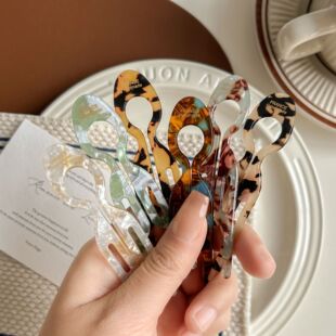 新款 醋酸小鱼发簪多功能盘发女后脑勺丸子头懒人扎发百搭簪子 法式