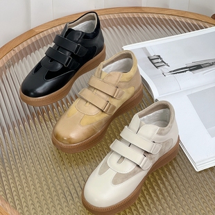 327 保暖鞋 加绒内里高帮休闲魔术贴厚底百搭真皮软底冬季 慢先森