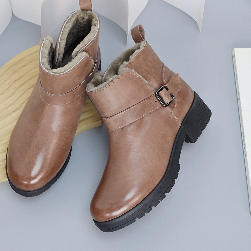 慢先森时装靴冬季羊毛绒女靴