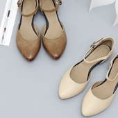 616 慢先森推荐 简约车线百搭尖头中空夏平底手工牛皮女士凉鞋