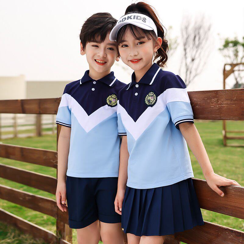 运动风校服运动短裤中国风班服两件套连衣裙六一合唱幼儿园园服
