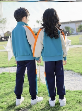 小学生班服春秋款男女童秋季韩版灰色系典礼运动套装T恤儿童合影