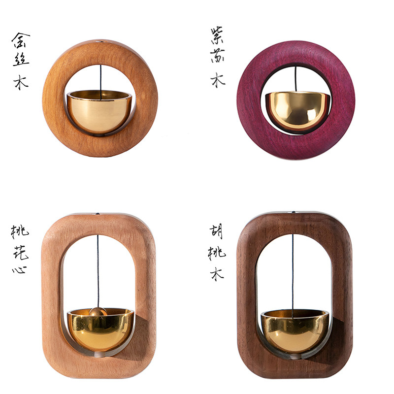 도어 흡입 바람 차임 일본어 순수 구리 자기 초인종 냉장고 스티커 선물 문 열기 알림 41MM 직경 대형 벨