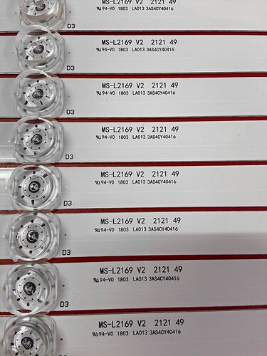 全新定制MS-L2169 V2 HY-U490A2九条四珠 实物拍摄 凹透镜铝