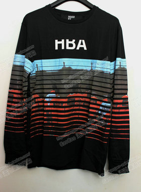 现货 Hood By Air HBA Inmate 黑色条纹人像印花T恤 3折