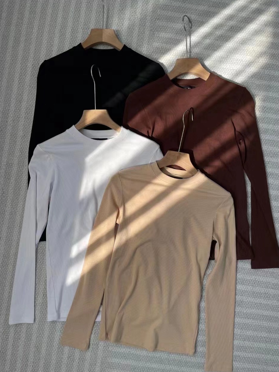 美系th~匹马棉~圆领长袖T恤