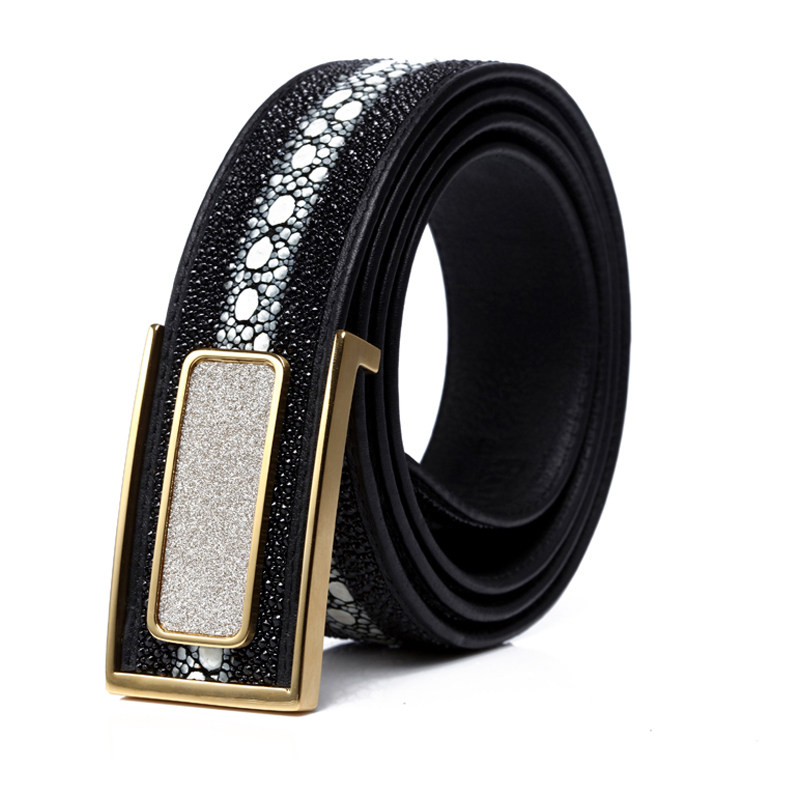 Thailand Pearl Fish steak decorative pattern Original high-grade man business affairs belt Smooth buckle Automatic deduction Versatile Beltin the Accessories/Leather belt/Hat/Muffler , Belt/Leather belt/Yaolian  category - from Buy2taobao.com to provide professional Taobao agent buy service