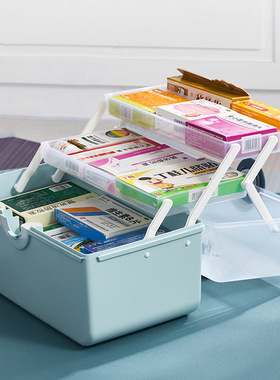 Home medical care first aid portable medicine storage box