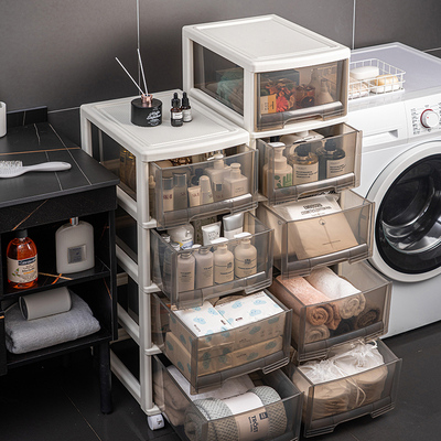 Bathroom waterproof crevice storage cabinet toilet side rack