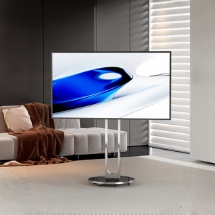 不锈钢电视落地可移动支架推车银狐架子客厅55/65/75寸立式电视柜