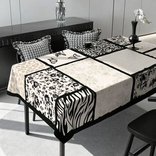 法式轻奢餐布简约高级感书桌布茶几保护垫布家居床头柜遮丑盖布