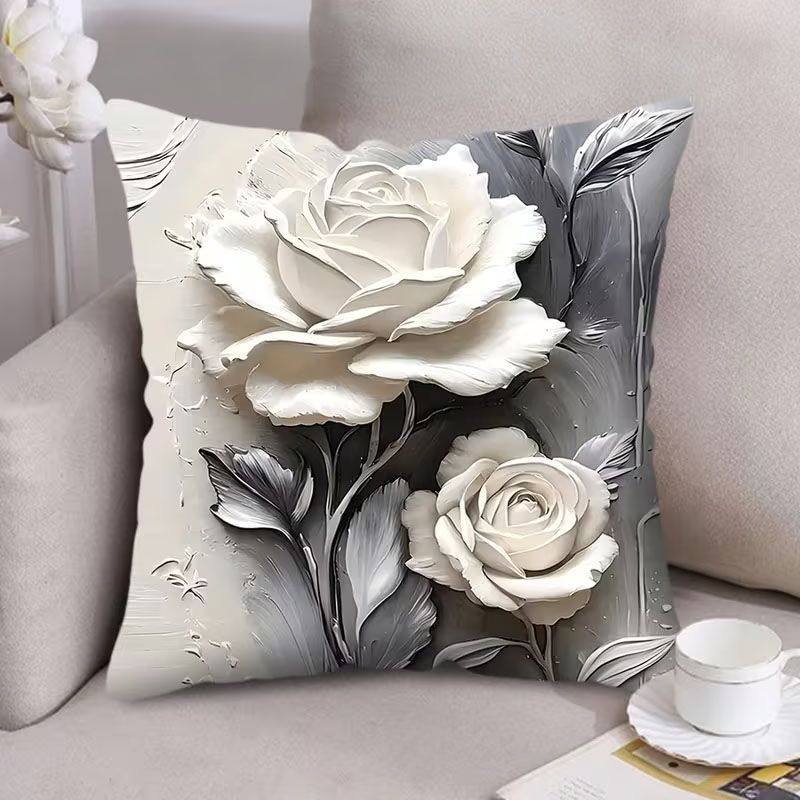 2d平面印花浮雕玫瑰抱枕爆款现代家居沙发车载床头正方形超软靠垫,居家布艺,靠垫/抱枕,淘宝优惠券,粉丝福利购,淘宝优惠卷