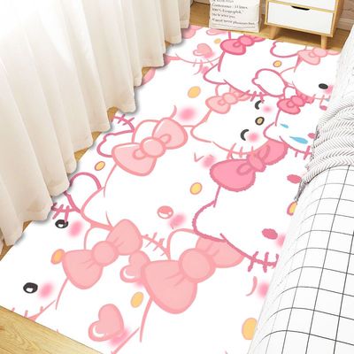 可爱HelloKitty地毯家居卧室房间卡通少女心床边毯阳台飘窗垫耐脏