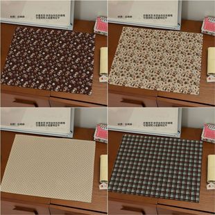 鼠鼠合唱团波点格纹插画棉麻桌垫家用桌垫拍照氛围感背景装 饰桌布