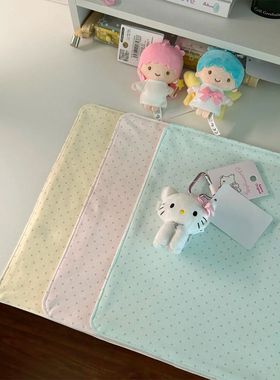 韩系星星ins风棉麻桌垫古早手账装饰专用桌布宿舍卧室桌面隔热垫