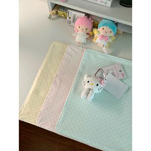 韩系星星ins风棉麻桌垫古早手账装饰专用桌布宿舍卧室桌面隔热垫