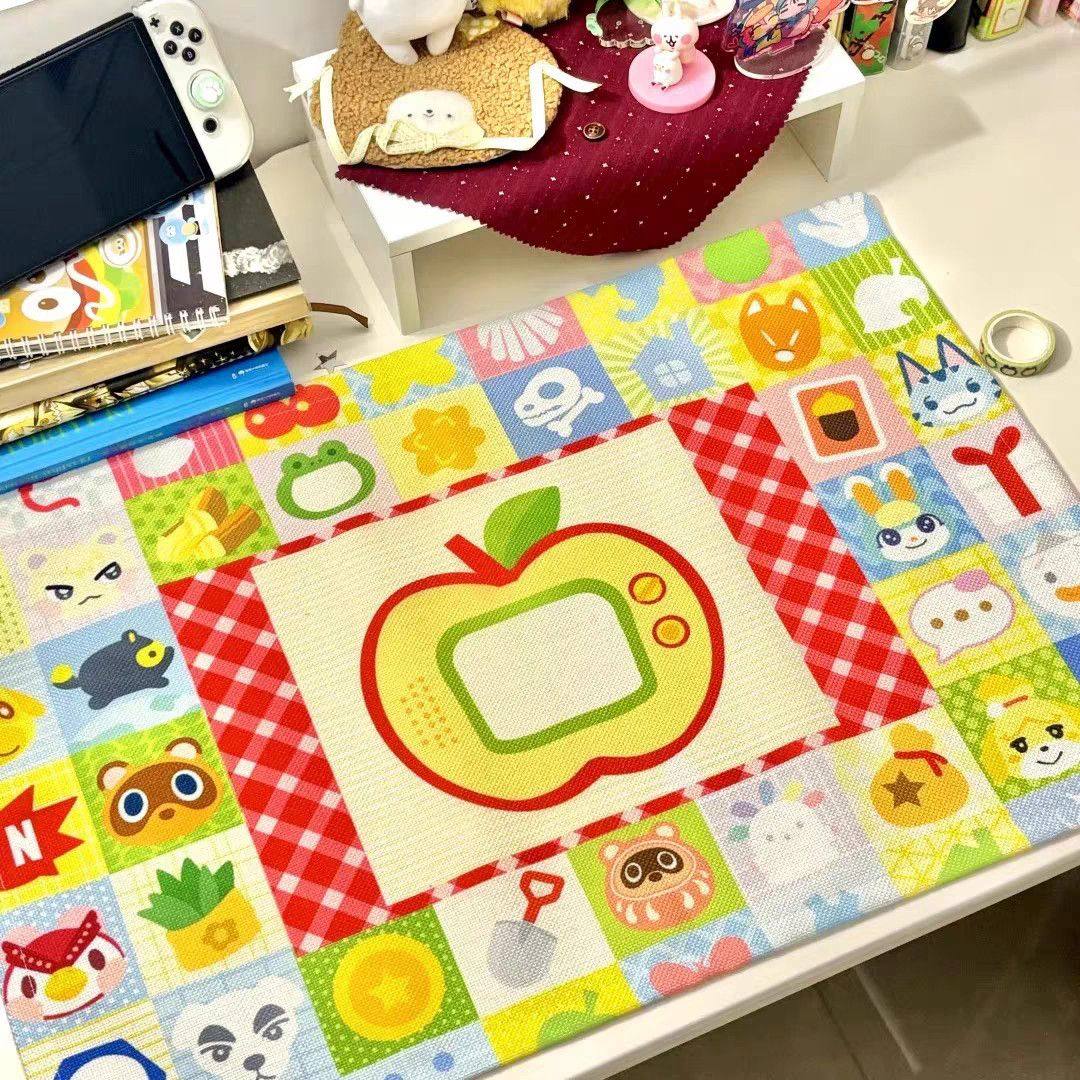 动物森友会桌布棉麻日系古早桌垫卡通书桌装饰可爱动画布防水耐脏,居家布艺,办公桌垫,淘宝优惠券,粉丝福利购,淘宝优惠卷