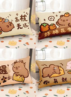 卡皮巴拉抱枕儿童可爱卡通爆款靠枕沙发腰靠垫学生办公室午休枕头