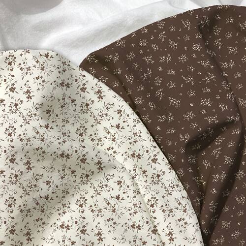 静野繁华咖色碎花复古桌布布料房间家用书桌拍照背景布diy布料