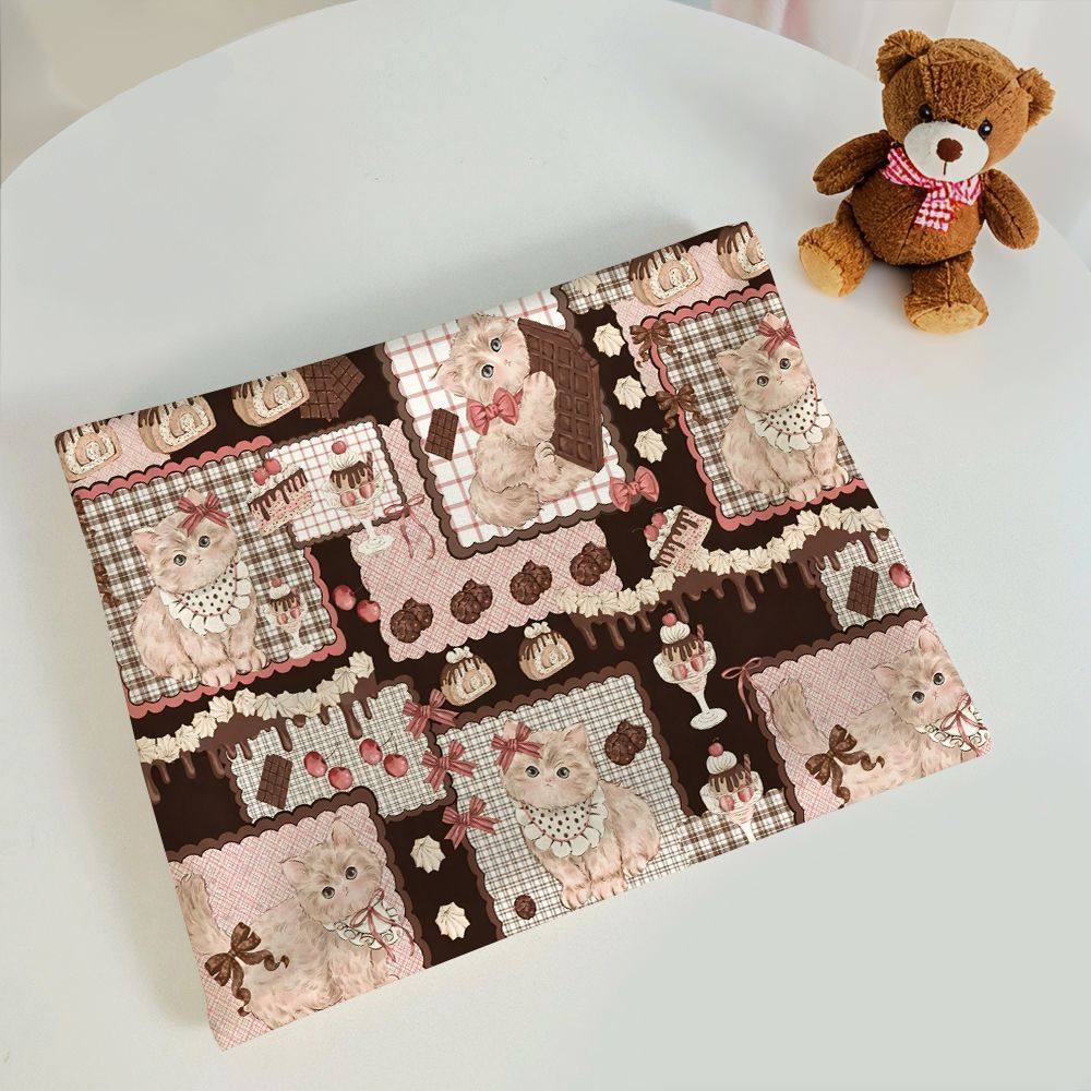 巧克力布偶猫桌布手工diy布料宠物手作娃衣餐桌茶几可爱装饰绒布
