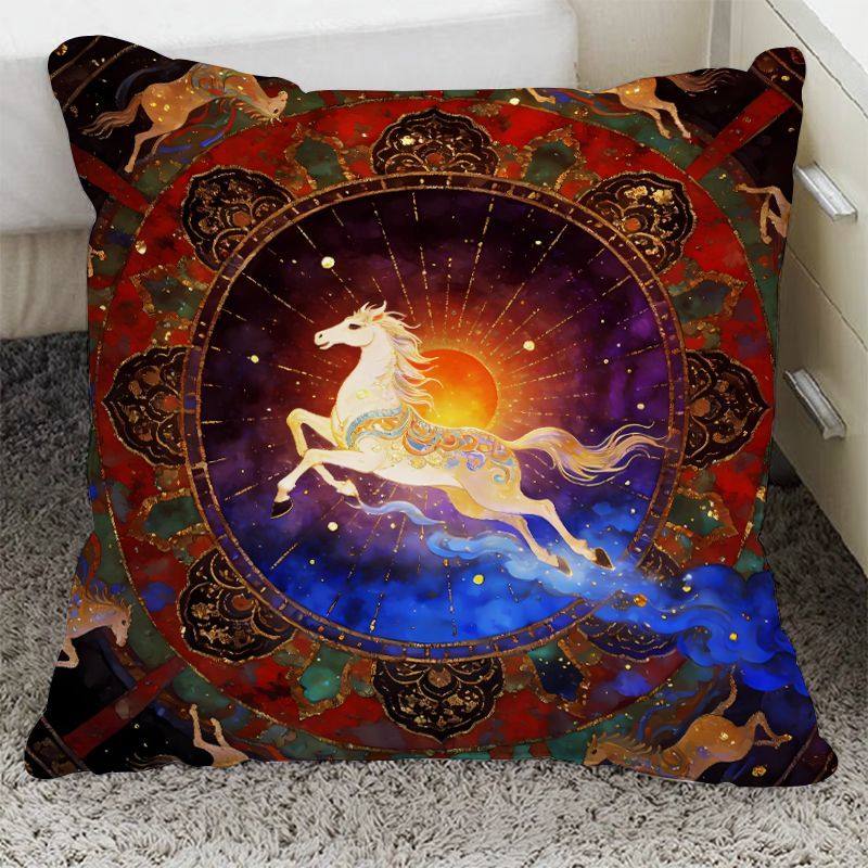 神秘宇宙马年抱枕民族风靠垫客厅沙发通用摆件枕套可拆洗靠垫枕,居家布艺,靠垫/抱枕,淘宝优惠券,粉丝福利购,淘宝优惠卷